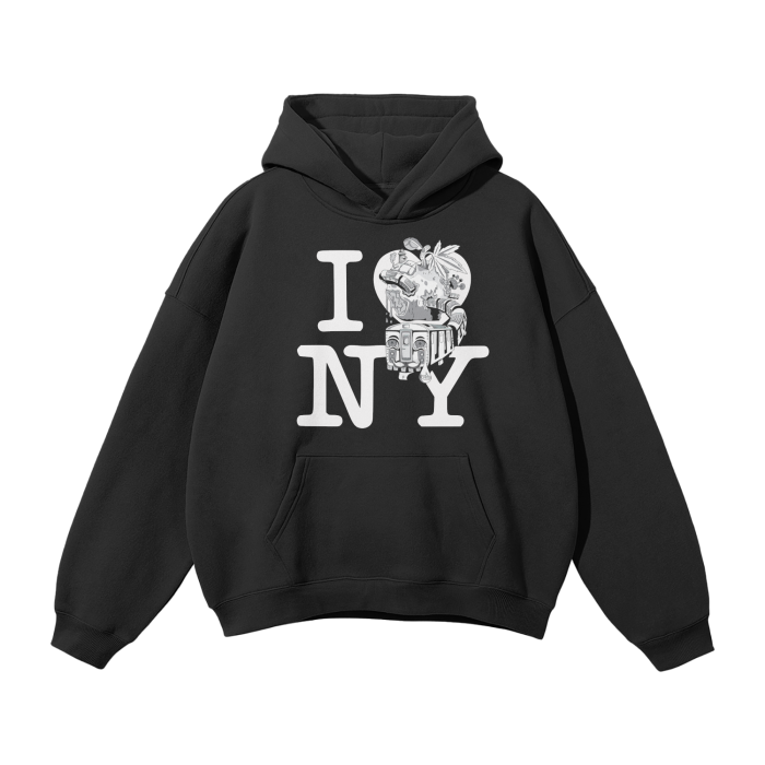 SubliminalTiers Liberty Oversized Solid Color Fleece Hoodie