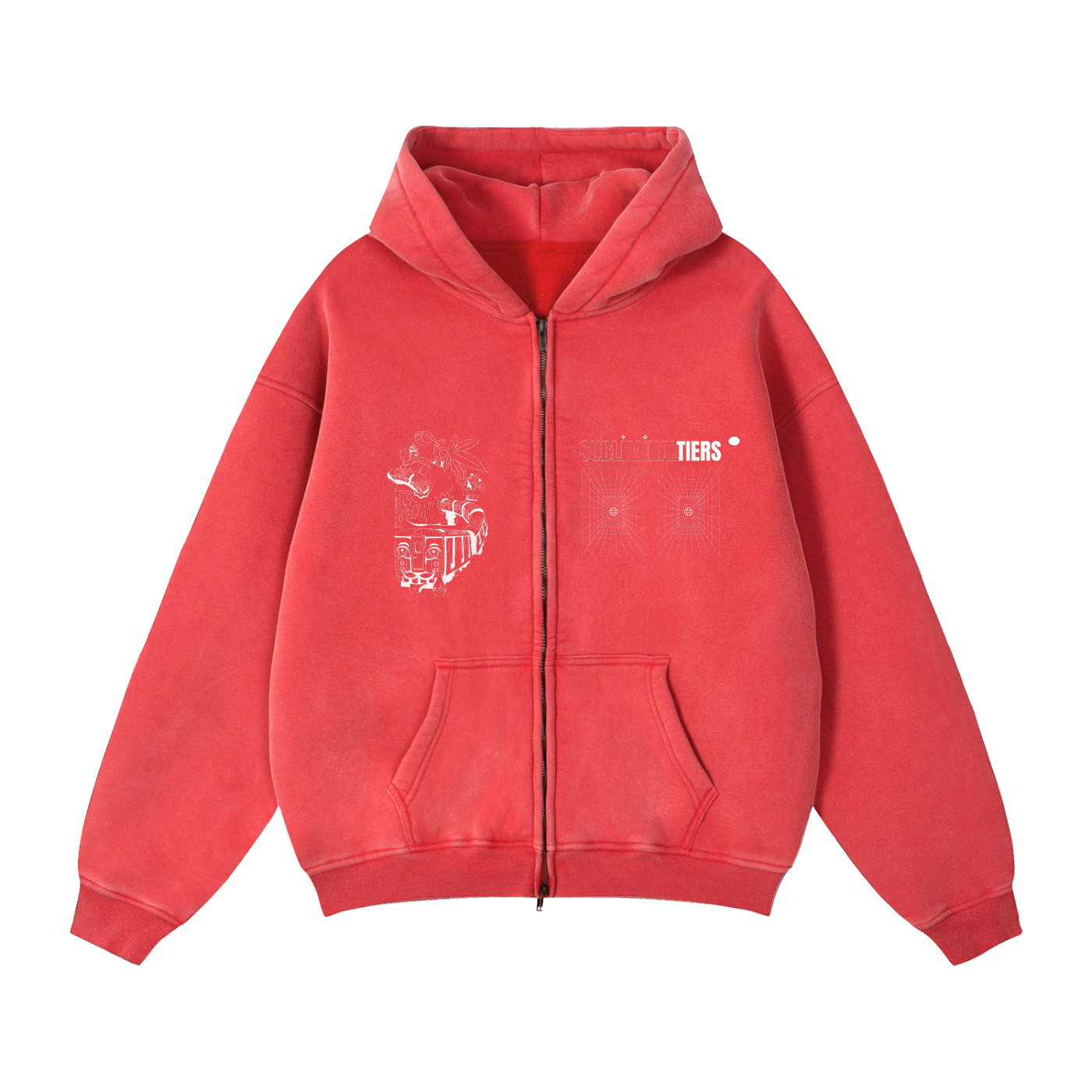 Infrared Day x Open Mic Double Zip Fleece Hoodie