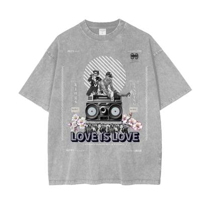 Love is Love Oversized x Snow Wash T-Shirt