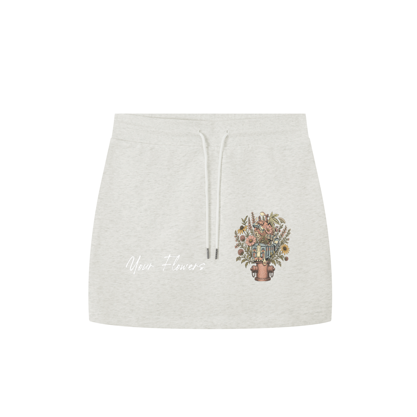 Your Flowers Drawstring Skirt