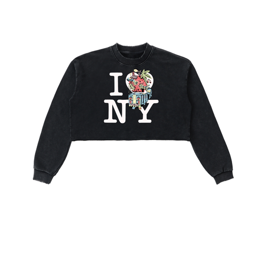 SubTiers NYC x Snow Washed Cropped Sweatshirt