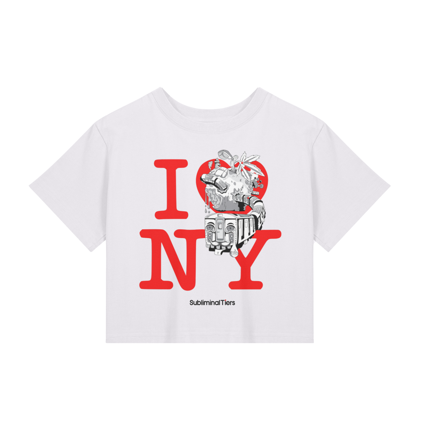 SubTiers Seamless Crop Top x Saint Johns Red — “I ♡ NY” Remix