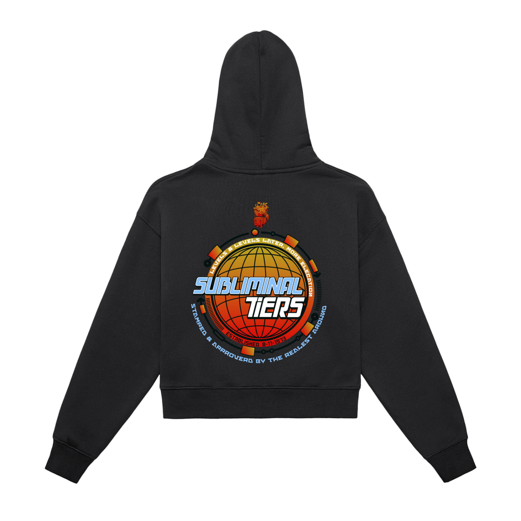 Your Flowers Sub Tiers Zip-Up Cropped Hoodie