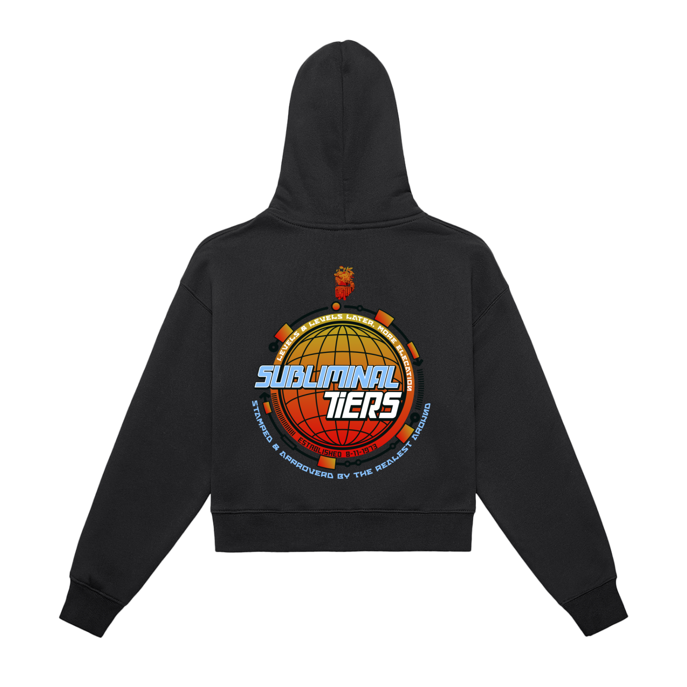 Your Flowers Sub Tiers Zip-Up Cropped Hoodie