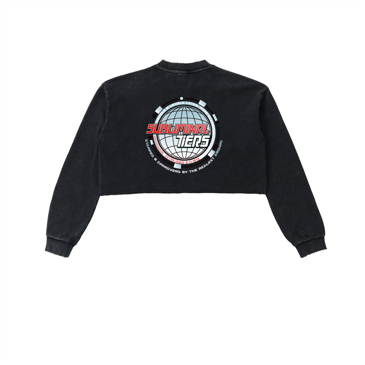 SubTiers Snow Washed Cropped Sweatshirt