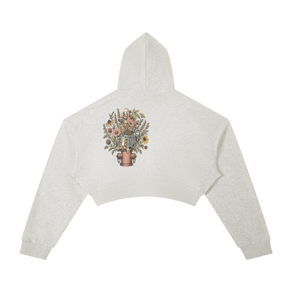 Your Flowers Essential Cropped Hoodie