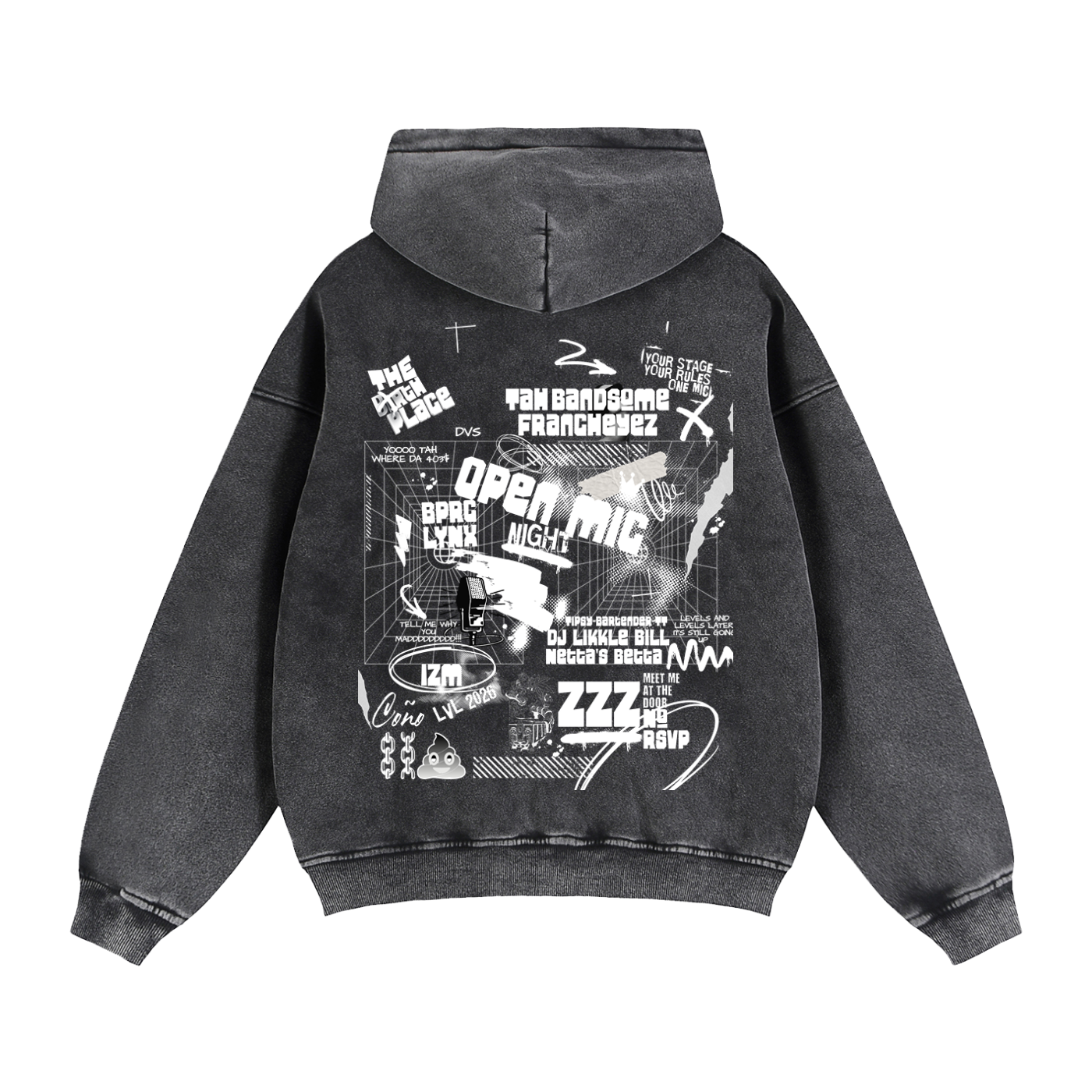 Infrared Day x Open Mic Double Zip Fleece Hoodie