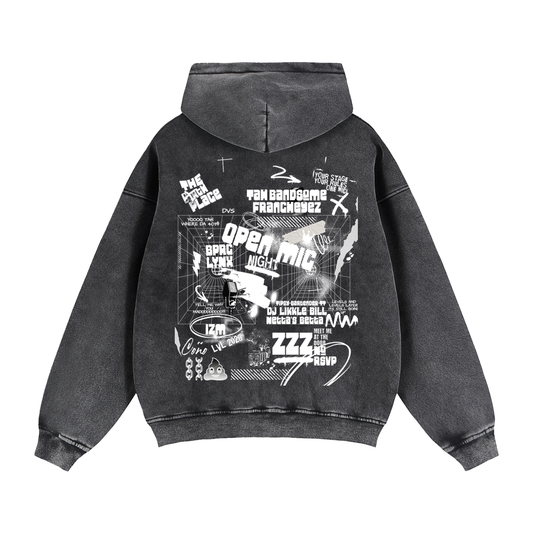 Infrared Day x Open Mic Double Zip Fleece Hoodie