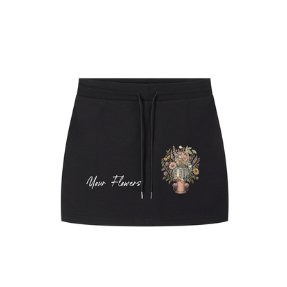 Your Flowers Drawstring Skirt