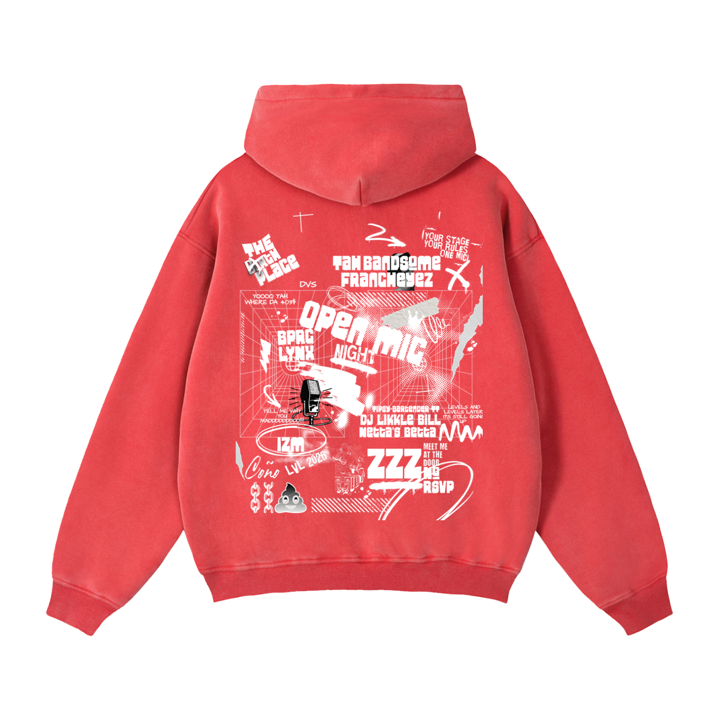 Infrared Day x Open Mic Double Zip Fleece Hoodie