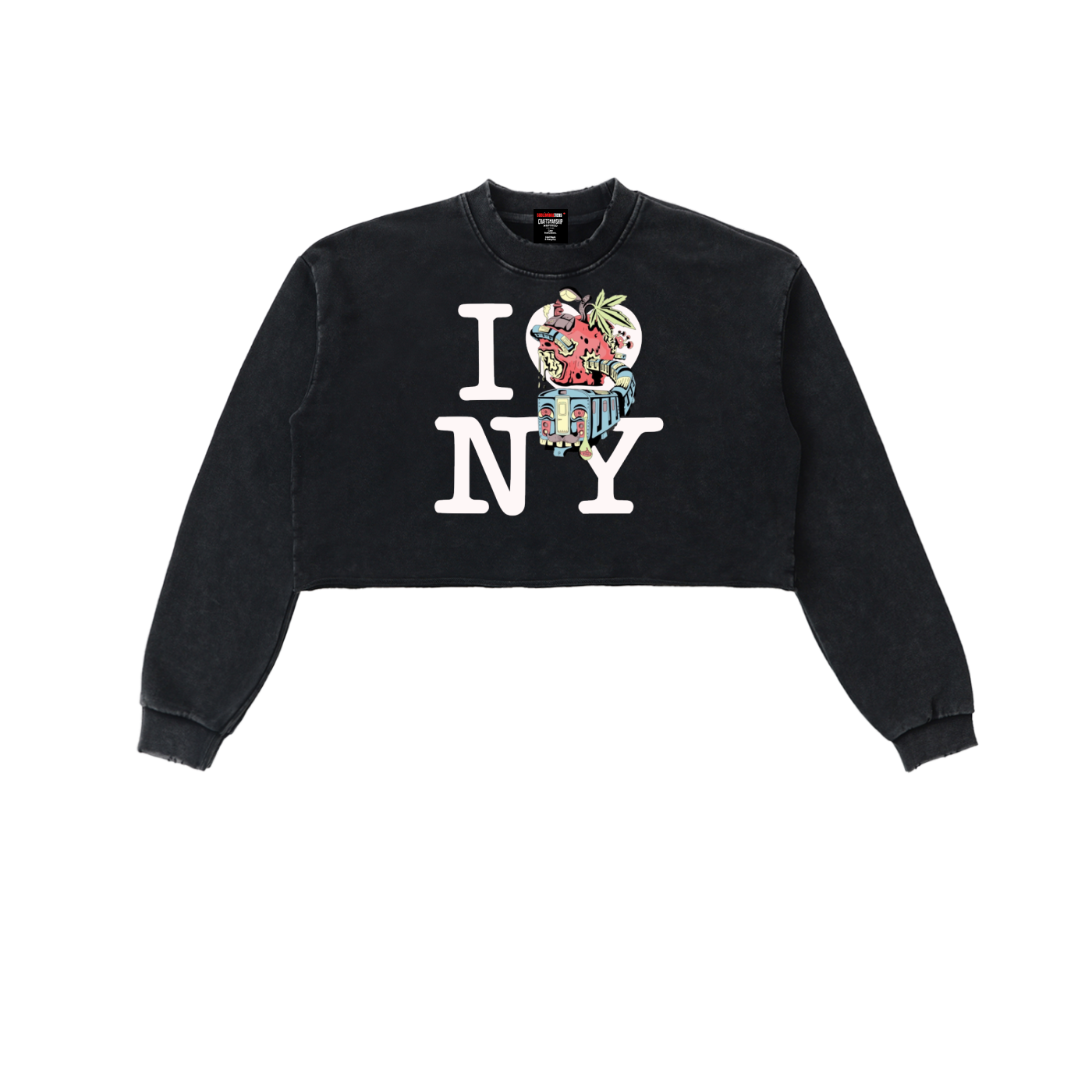SubTiers Snow Washed Cropped Sweatshirt