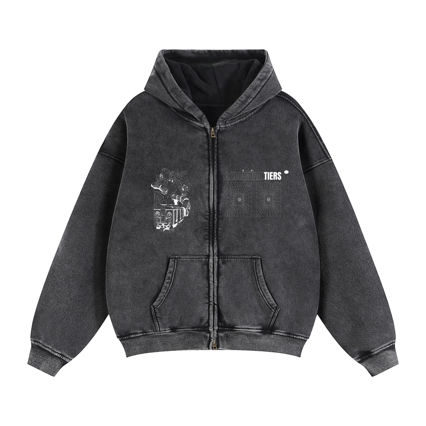 Infrared Day x Open Mic Double Zip Fleece Hoodie