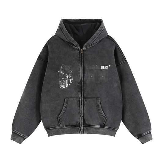 Infrared Day x Open Mic Double Zip Fleece Hoodie