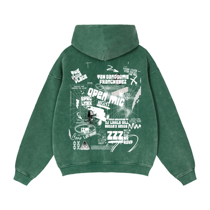 Infrared Day x Open Mic Double Zip Fleece Hoodie